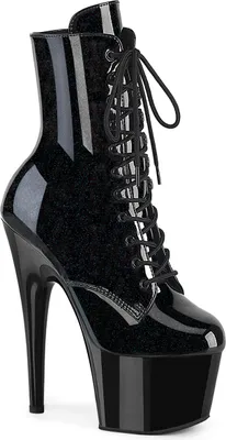 Produktbild von Pleaser ADORE-1020 Plateau Stiefeletten Schwarz Glitzer EU 40