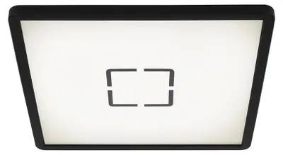 Zdjęcie produktu dla Lampa sufitowa LED BRILONER FREE, płaska konstrukcja, efekt podświetlenia, neutralne białe światło, czarna, 29,3 x 29,3 x 2,8 cm
