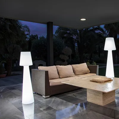 Energiesparlampe, 15 W, E27, weiß, Ø 25 cm, H 110 cm
