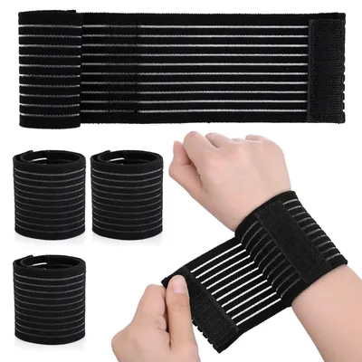 Produktbild von Handgelenkbandage Handgelenkstütze Handgelenkschiene - Elastisch - Verstellbar - 4 Stück