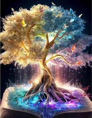 Produktbild von Diamond Painting Magischer Baum Diamant Painting Bilder Diamond Painting Erwachsene Diamond Painting Bilder Diamant Bilder Kinder DIY Cross Stickerei Malerei Kits Wand Dekor 30x40cm