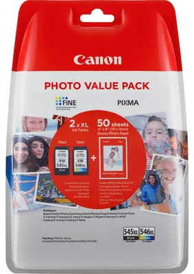 Image de Encre Canon PG-545XL/CL-546XL noir/tricolore haute capacité multipack