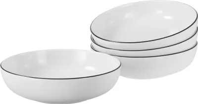 Produktbild von CreaTable, 22558, Allround Black Line, Poke Bowl 4-tlg, Porzellan