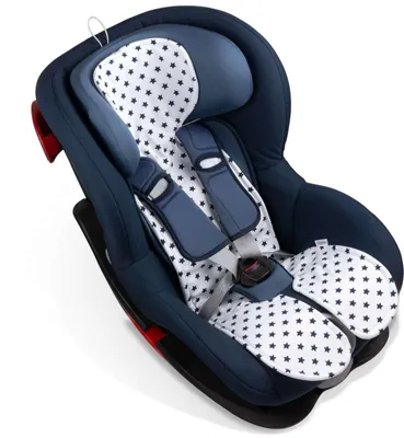 Produktbild von Anti-Schwitz-Einlage für Kinderautositz - Navy Blue Stars