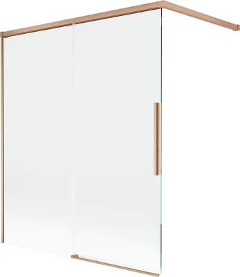 Obrázek produktu pro Mexen Rox 2-křídlová posuvná vanová zástěna 140 x 150 cm, transparentní, kartáčovaná měď - 8C9-140-003-65-00