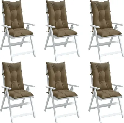 Produktbild von Möbel Hochlehner-Auflagen 6 Stk. Melange Taupe 120x50x7 cm Stoff - Gartenmöbelauflagen 4002372