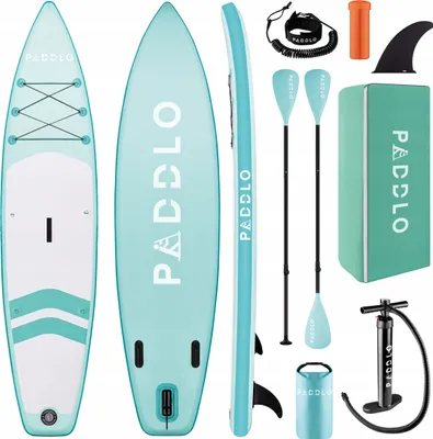 Produktbild von Sup 350Cm Paddlo Board Set - 2In1 Paddel, Pumpe, Rucksack Und 3 Ballasts