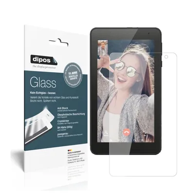 Produktbild von 2x Schutzfolie für Vankyo MatrixPad Z1 7 Zoll - Anti-Shock 9H Folie dipos Glass Kunststoffglas