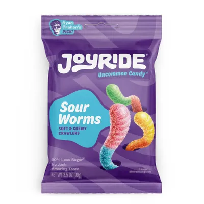 Produktbild von Joyride Low Sugar Sour Worm Crawlers Süßigkeiten 3,5 oz (99g)