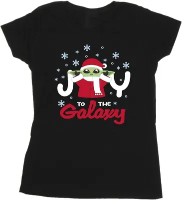 Produktbild von Star Wars - "The Mandalorian Joy To The Galaxy" T-Shirt für Damen BI43488 (XXL) (Schwarz)