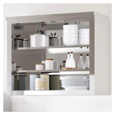 Produktbild von Küchen-Wandschrank aus Edelstahl mit Ablagen