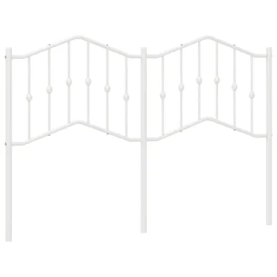 Image de vidaXL Tête de lit de rechange en métal blanc 140 cm