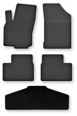 Imagen del producto de Alfombrillas de goma + túnel para Suzuki SX4 S-Cross restyling desde 2018 (crossover) – juego de 5 piezas, negras, a medida – Wielganizator Semi-Universal