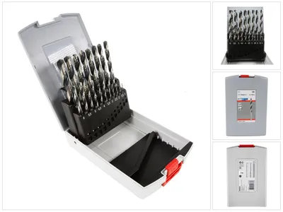 Image de Bosch HSS Forets hélicoïdale à métaux rectifiés 19 forets pour métaux de 1 à 1a mm ( 2608577351 )