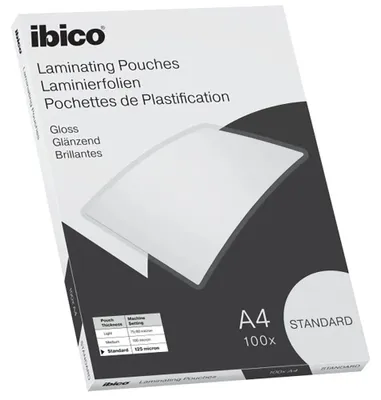 Produktbild von ibico Basics Laminierfolientasche DIN A4 glänzend 250 mic 100 Stück