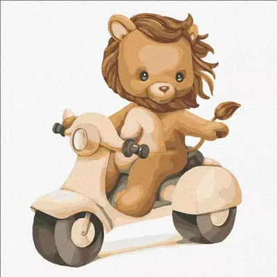Produktbild von Malen nach Zahlen – Motorradfahrer 30 x 30 cm – Ideyka