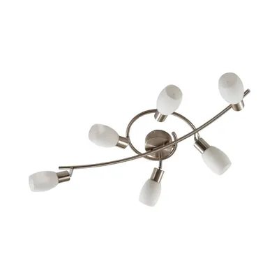 Produktbild von Lindby Strahler Arda, 75 cm, 6-flammig, nickel, Glas, E14