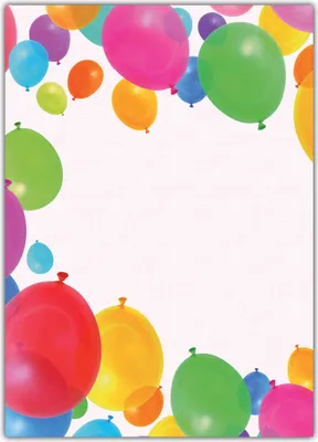 Produktbild von Kinder Motivpapier Briefpapier viele bunte Luftballons (MPA-5205, DIN A4, 25 Blatt)