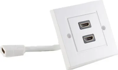 Produktbild von S-Conn 79510-2 2 x HDMI Weiß Steckdose (79510-2)