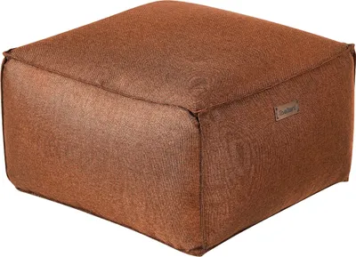 Produktbild von BELIANI Puf hnědý bavlněný čtvercový vzor chevron boho moderní design obývák ložnice