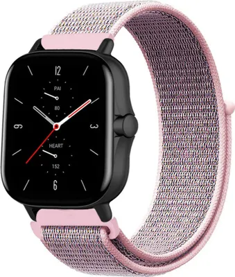 Produktbild von Strap-it Amazfit GTS 2 Nylonarmband (Rosa Sand )