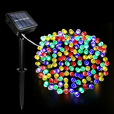 Solar-Lichterkette, 10 m, 100 LED, 8 Modi, wasserdicht
