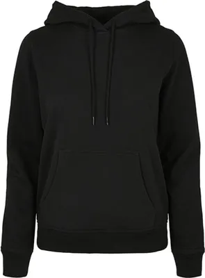 Produktbild von Build Your Brand Basic BB007 | LadiesŽ Basic Hoody Regular Fit Kängurutasche - Farbe: Black - Größe: M