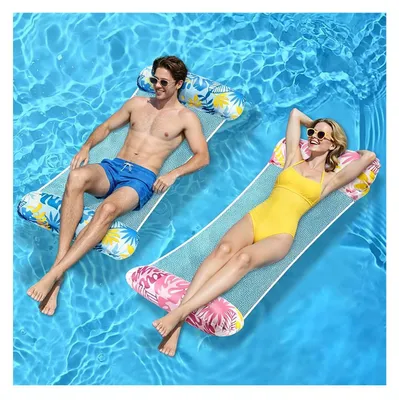 Produktbild von Schwimmbadlufthmatratzen 2er-Set, aufblasbar, bunt, für den Pool