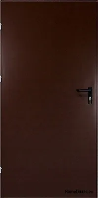 Immagine prodotto di Porta esterna, Porta tecnica in acciaio, Porta d'ingresso, Porta, Marte/Uranio, 80 cm, Destra/Sinistra, Marrone, subito disponibile