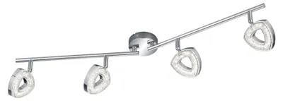 Image de Plafonnier LED TOURS 4 W, 3000 K, 400 lm, métal chromé blanc, dimensions : 14 x 80 x 9 cm, IP20, RL