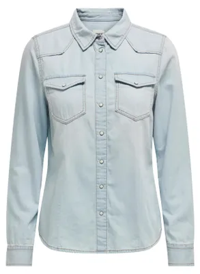 Productafbeelding van Only Shirt Dames Lichtblauw - 15315185 - Maat S