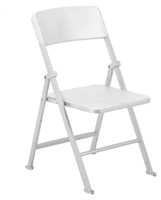 Image de Meubles miniatures pour maison de poupées à l'échelle 1:6, chaise pliante pour poupées et figurines articulées, couleur argent