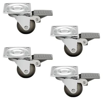 Produktbild von SOTECH Möbelrolle Ø 35 mm braun mit Bremse – Lenkrolle (4 Stück)
