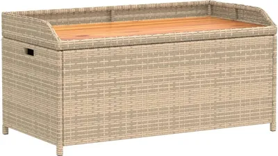Zdjęcie produktu dla VidaXL 365951, Beżowy, Brązowy, Rotang, Stal, Drewno akacjowe, 110 kg, Dorośli i dzieci, 1000 mm, 500 mm