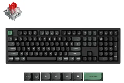 Immagine prodotto di Tastiera meccanica wireless Keychron K10 Ultra 8K, full-size, RGB, con tasti intercambiabili, compatibile con Mac e Windows - layout QWERTY US - switch Apex Red
