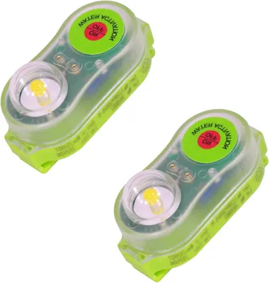 Produktbild von LED Sicherheitslicht für Schwimmweste, Wassersport & Camping, Automatisches SOS Signallicht, 2er Pack, Blau