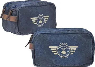 Produktbild von Greenburry Vintage Aviator Canvas Kulturbeutel Kulturtasche 5895, Farbe:Blue