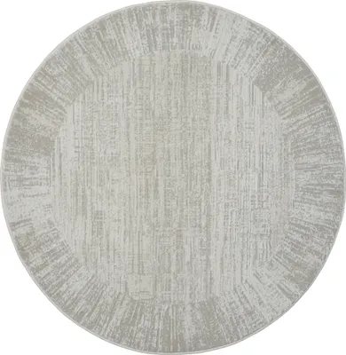Produktbild von MY-RUG Teppich,Kari, 120x120, Kurzflor-Teppich, creme weiß, weich, gemütlich, mit schönem Muster, flachgewebt, rund