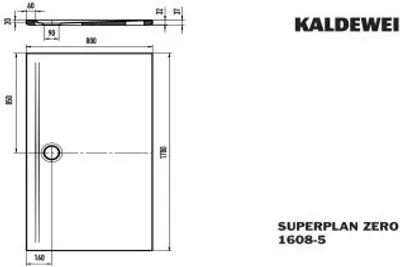Produktbild von KALDEWEI SUPERPLAN ZERO 1608-5, Duschwanne mit Wannenträger extraflach, 170x80cm, 360847980676