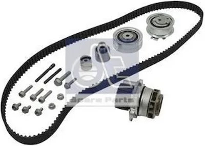 Produktbild von Wasserpumpe + Zahnriemensatz 160 Zähne 25 mm DT SPARE PARTS für VW