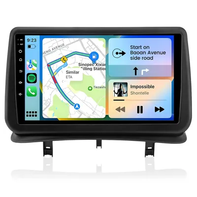 Immagine prodotto di Autoradio Hexinex per Renault Clio 3 (2005–2014) 2 GB + 32 GB, Android 15, 9 pollici, Wi-Fi, Bluetooth, GPS