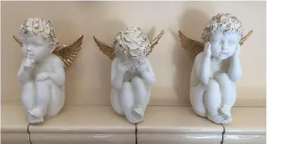 Produktbild von Engel Skulptur Skulpturen Figur Figuren Schutzengel Dekoration 3er Set Statuen