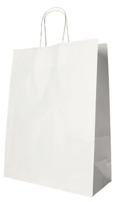 Zdjęcie produktu dla PAPSTAR 88411 PAPSTAR Papier-Tragetasche, 350 x 260 x 120 mm, weiß