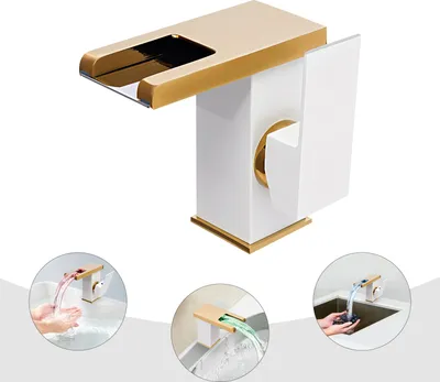 Produktbild von Küchenarmaturen LED Wasserhahn Badezimmer Wasserfall