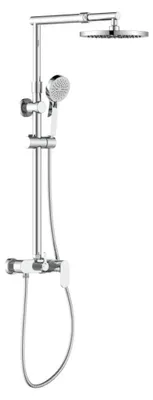 Produktbild von Duschsäule komplett verstellbar Messing verchromt