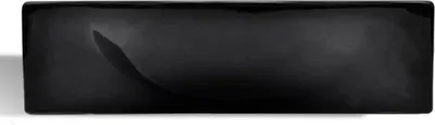 A black sideboard is shown against a white background.