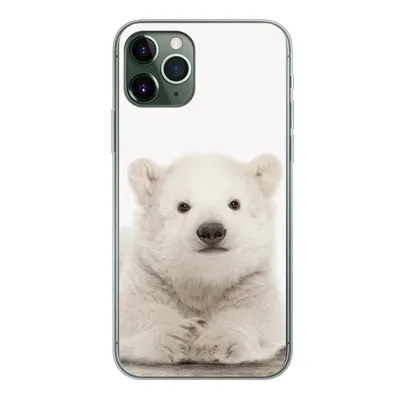 Produktbild von MuchoWow® Handyhülle Schutzhülle Hülle für iPhone 11 Pro Eisbär - Tiere - Kinder - Weiß - Jungen - Mädchen Silikon Softcase Handy Hülle - Handy