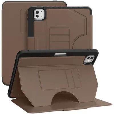 Produktbild von Mobigear Magnetische Schutzhülle für iPad Pro 11 Zoll (2025) – Klapphülle mit Stifthalter – Braun