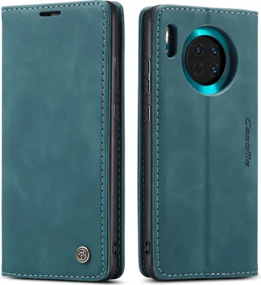 Image de Huawei Mate 30 Case, RetroPolyuréthaneLeather Case, Card Pockets, Magnetic Closure, Case with Stand Function for Huawei Mate 30 Blue