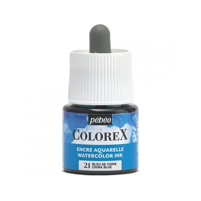 Image de Pebeo Colorex Aquarelltinte, 45 ml, Chinablau